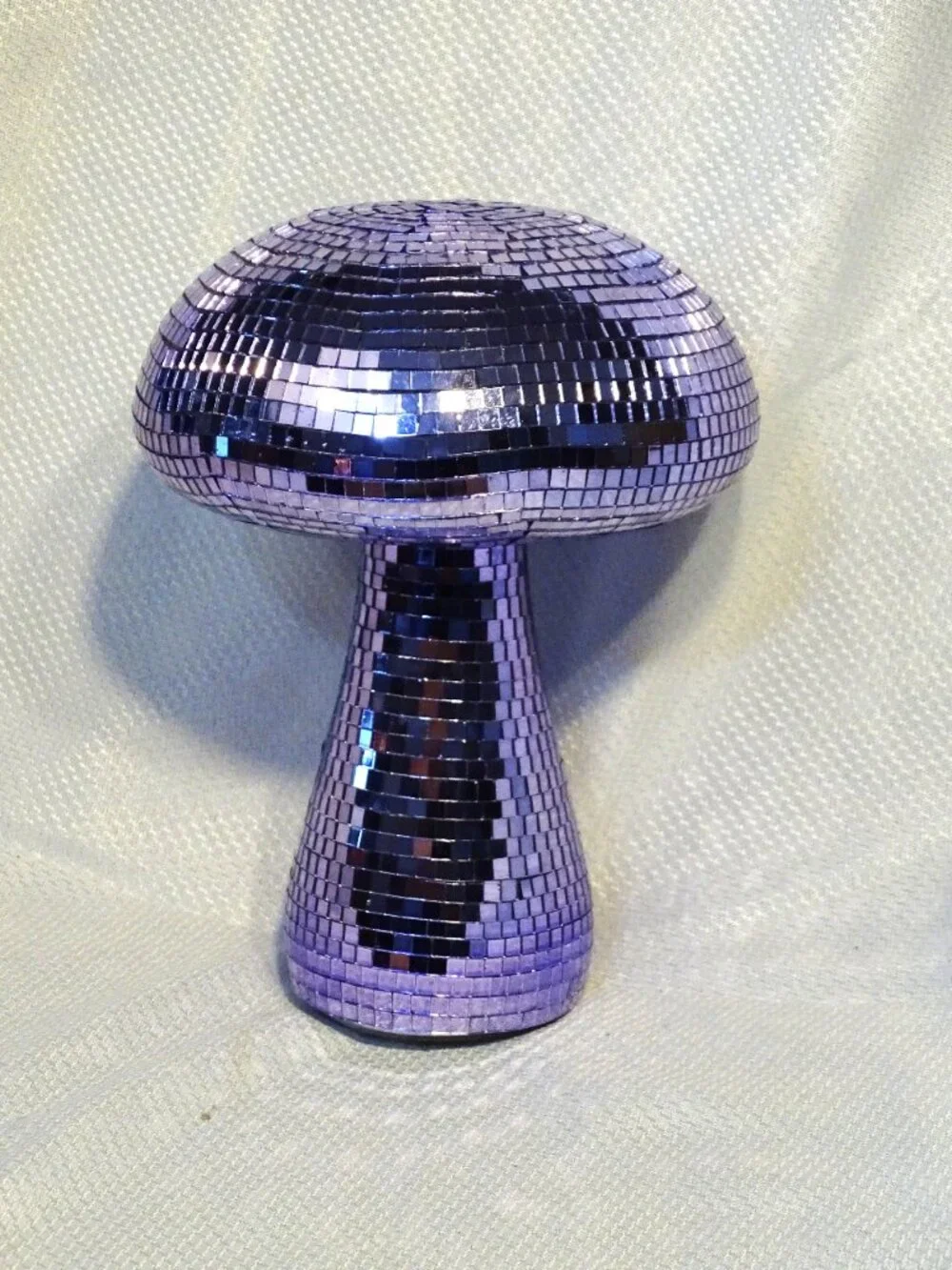 Lavender Mirrored Glass Mushroom 9
